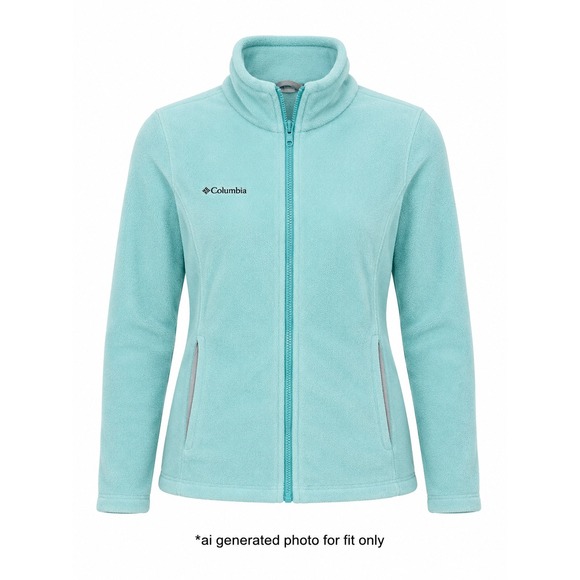 Columbia Jackets & Blazers - Columbia Women's L Aqua Blue Benton Springs Full Zip Fleece Jacket Mock Neck